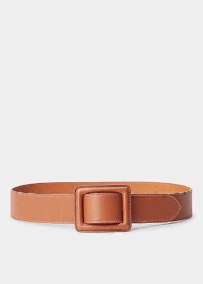 Ralph Lauren Trench-Buckle Calfskin Bælte Dame Danmark (BCANE0183)